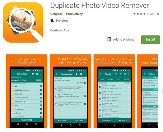 Duplicate Photo Video Remover: