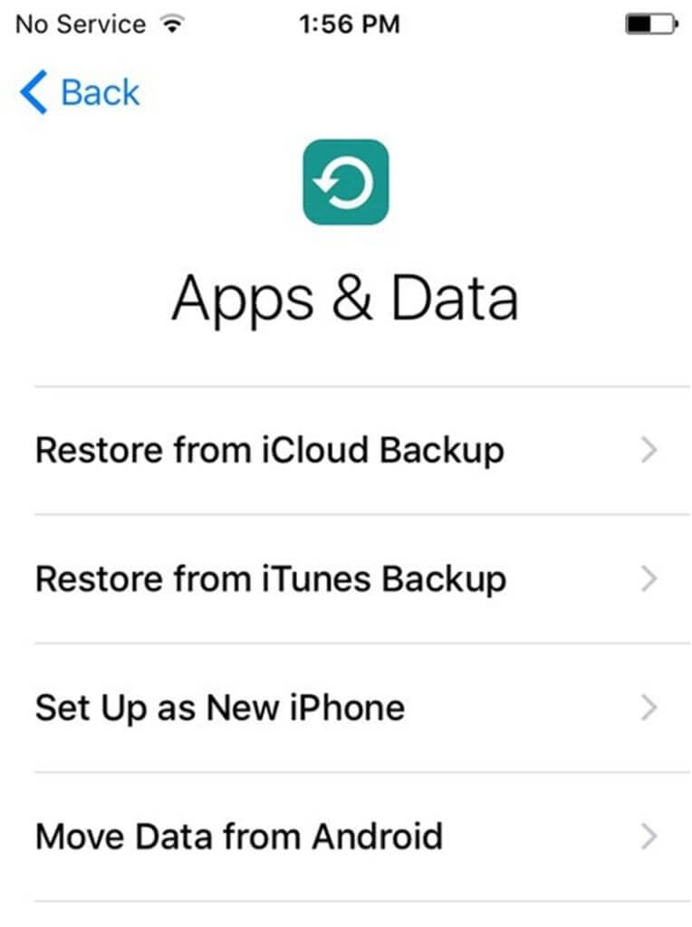 restore data from iCloud backup
