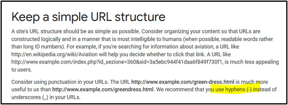 Which word separator should you use in the URL